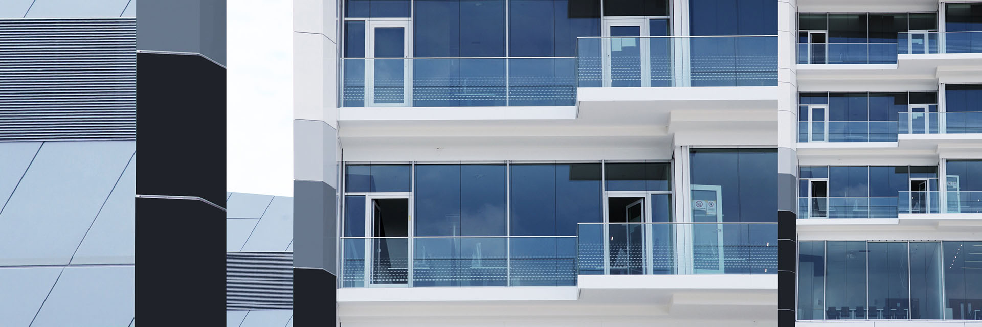 Close-up of facade enhanced with motion graphics